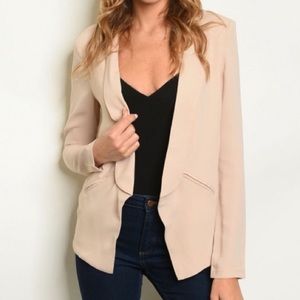 Lulu’s Miss Punctuality Taupe Blazer